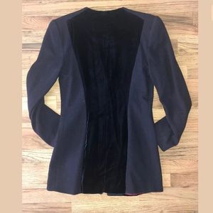 Ellen Tracy Jackets & Coats - navy blue ELLEN TRACY velvet blazer long work 2 Ellen Tracy Jackets & Coats - navy blue ELLEN TRACY velvet blazer long work 2